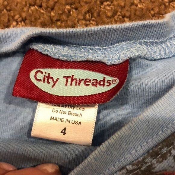 City Threads Baseball Theme Long sleeve Shirt - Picture 5 of 6